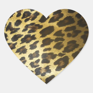 Leopard Dierenprint Hart Sticker