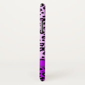 Leopard dierenprint paarse monogram iphone case (Achterkant / rechts)