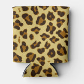 Leopard Dierlijke Print Patroon Can/Bottle Cooler (Voorkant)