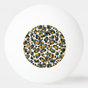 Leopard Dierlijke Print Textuur Achtergrond Pingpongbal