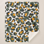 Leopard Dierlijke Print Textuur Achtergrond Sherpa Deken (Voorkant)