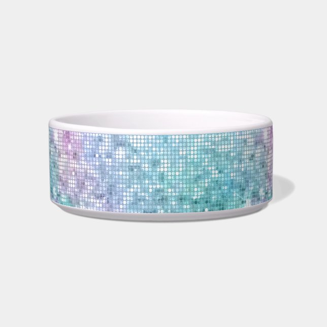 LEOPARD Disco sparkle THEME PET BOWL Voerbakje (Voorkant)