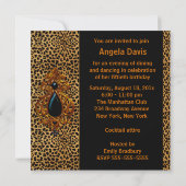 Leopard Diva Vrouwen Fabulous 50 verjaardagsfeest Kaart (Achterkant)