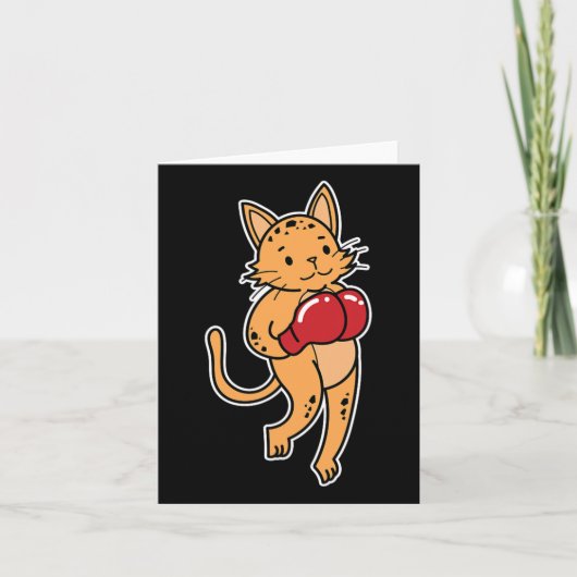 Leopard doet aan boksen kaart (Voorkant)