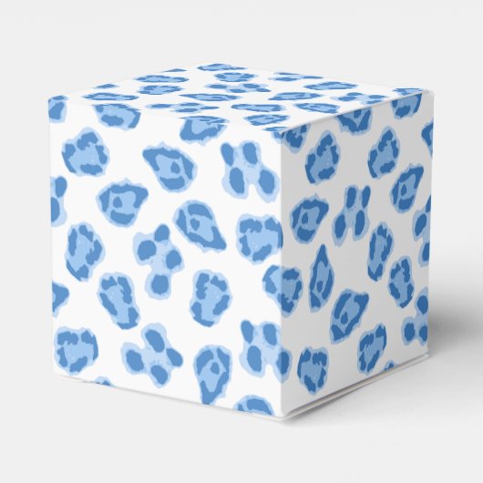 Leopard Dot in Blue Porcelain Bedankdoosjes (Achterkant)