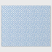 Leopard Dot in Blue Porcelain Cadeaupapier (Vlak)