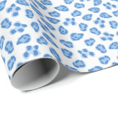 Leopard Dot in Blue Porcelain Cadeaupapier (Rol Hoek)