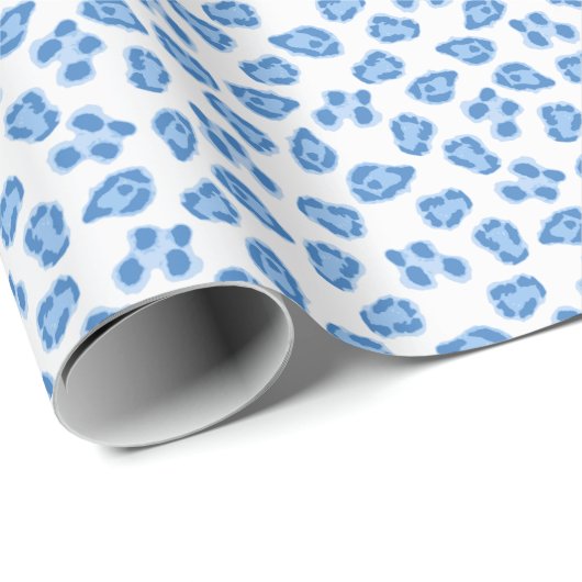 Leopard Dot in Blue Porcelain Cadeaupapier (Rol Hoek)