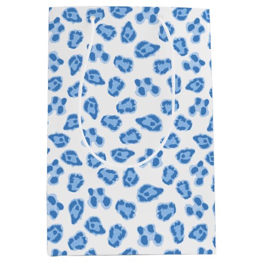 Leopard Dot in Blue Porcelain Medium Cadeauzakje (Voorkant)