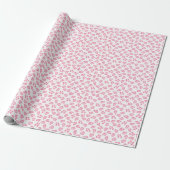 Leopard Dot in Pink Cadeaupapier (Uitgerold)