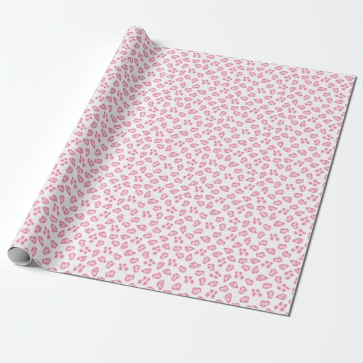 Leopard Dot in Pink Cadeaupapier (Uitgerold)