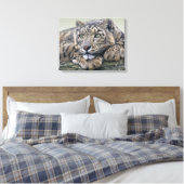 Leopard Dreaming Wrapped Canvas Afdruk (Insitu (Slaapkamer))