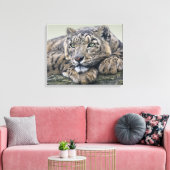 Leopard Dreaming Wrapped Canvas Afdruk (Insitu (Woonkamer))