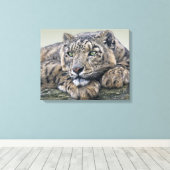 Leopard Dreaming Wrapped Canvas Afdruk (Insitu (Houten vloer))