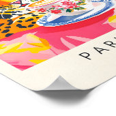 Leopard Drink Coffee, Henri Matisse Print, Roze Poster (Hoek)