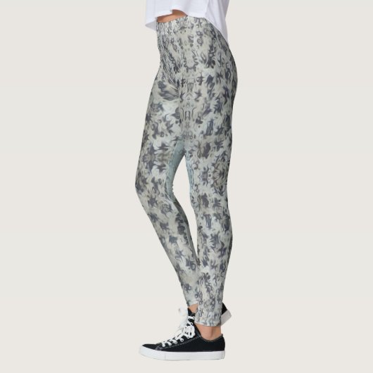 Leopard-drukstromende stijl veroudering leggings (Links)