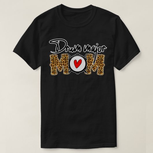 Leopard Drum Major Mam Marching Band Mam Drumline T-shirt (Design voorkant)