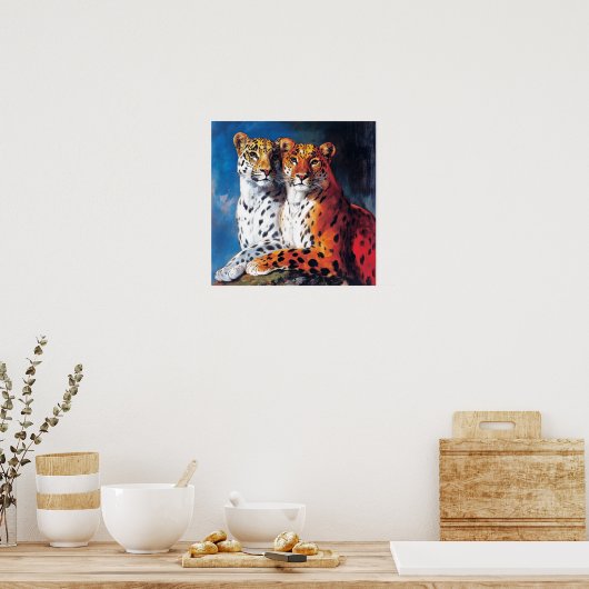 Leopard Duo Poster (Keuken)