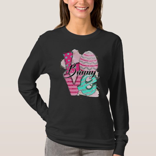Leopard Easter Bunny Rabbit Easter Egg Happy T-shirt (Voorkant)