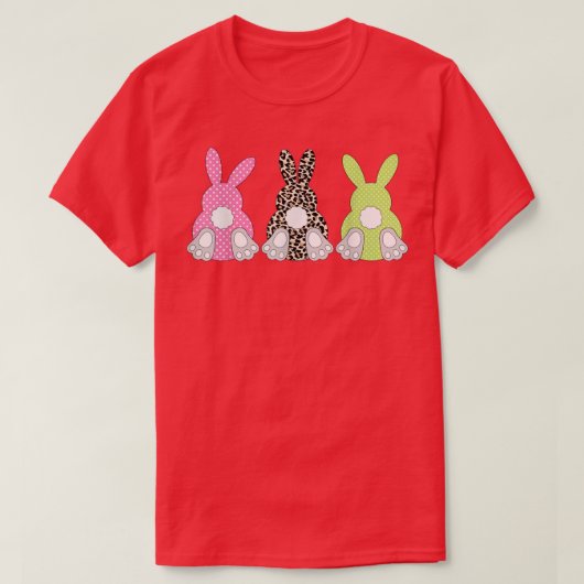 Leopard Easter Bunny Rabbit Trio Cute Easter Day  T-shirt (Design voorkant)