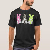 Leopard Easter Bunny Rabbit Trio Cute Easter Day T T-shirt (Voorkant)