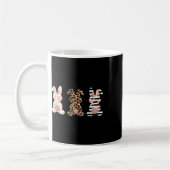 Leopard Easter Bunny Rabbit Trio Cute Easter Koffiemok (Links)
