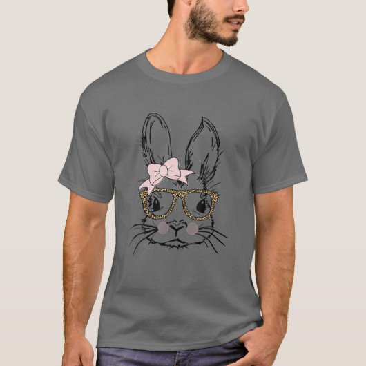 Leopard Easter Bunny Rabbit Trio Cute Easter T-shirt (Voorkant)