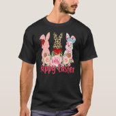 Leopard Easter Bunny Rabbit Trio Cute Easter T-shirt (Voorkant)