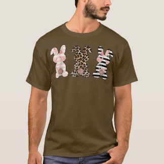 Leopard Easter Bunny Rabbit Trio Cute Easter T T-shirt