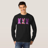 Leopard Easter Bunny Rabbit Trio Cute Paasdag 3 T-shirt (Voorkant volledig)