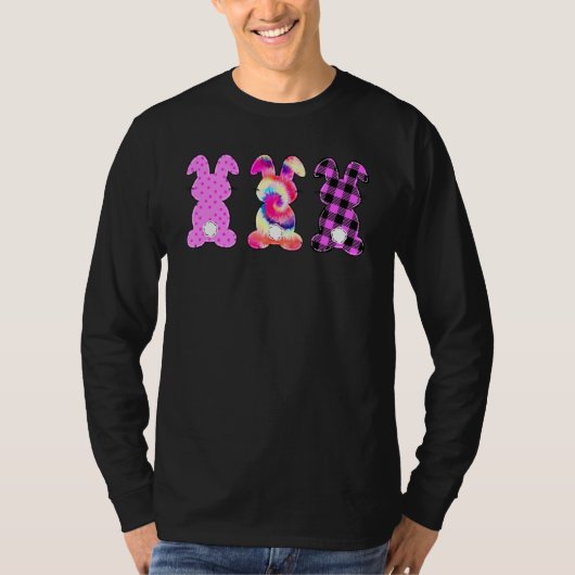 Leopard Easter Bunny Rabbit Trio Cute Paasdag 3 T-shirt (Voorkant)