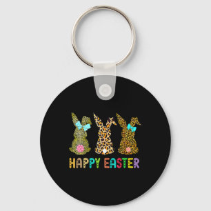 Leopard Easter Bunny Rabbit Trio Paasdag Sleutelhanger