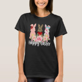 Leopard Easter Bunny Rabbit Trio Paasdag W T-shirt (Voorkant)