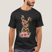 Leopard Easter Bunny voor vrouwen Paasdag T-shirt (Voorkant)
