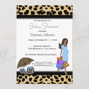 Leopard en Blue Print African American mammie Kaart