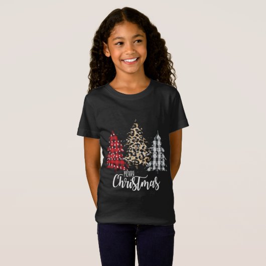 Leopard en Buffalo Pset Land Christma T-shirt (Voorkant volledig)