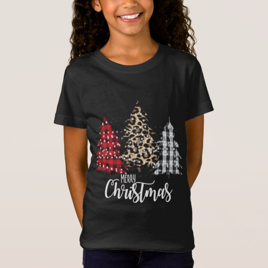 Leopard en Buffalo Pset Land Christma T-shirt (Voorkant)