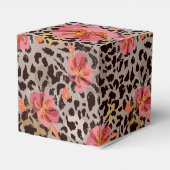Leopard- en Floral-printpatroon Bedankdoosjes (Achterkant)
