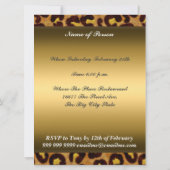 Leopard en Gold Fabulous op 50 oktober Kaart (Achterkant)