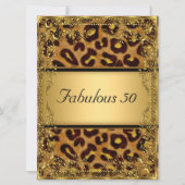 Leopard en Gold Fabulous op 50 oktober Kaart (Voorkant)