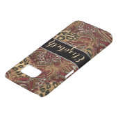 Leopard en Paisley Print Personalized Case-Mate Samsung Galaxy Hoesje (Onderkant)