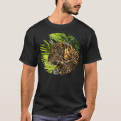 LEOPARD- EN PALMVERLIES T-SHIRT (Voorkant)