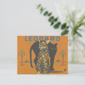 Leopard en Panther Briefkaart (Staand voorkant)