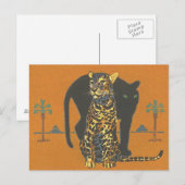 Leopard en Panther Briefkaart (Voorkant / Achterkant)