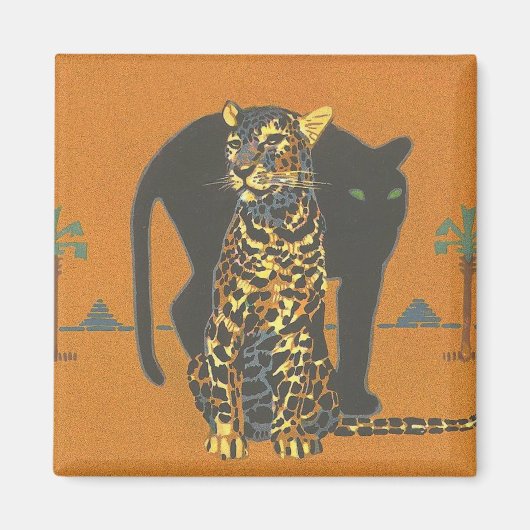 Leopard en Panther Magneet (Voorkant)