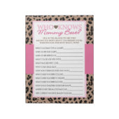 Leopard en Roze Wie Weet Mama Beste Spel Pack Notitieblok (Linkerzijde)