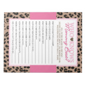 Leopard en Roze Wie Weet Mama Beste Spel Pack Notitieblok (Voorkant)