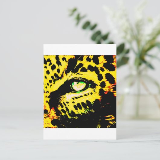 Leopard Eye Briefkaart (Staand voorkant)