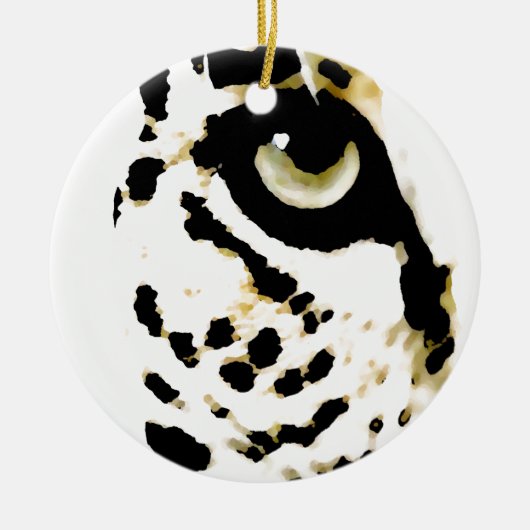 Leopard Eye Keramisch Ornament (Voorkant)
