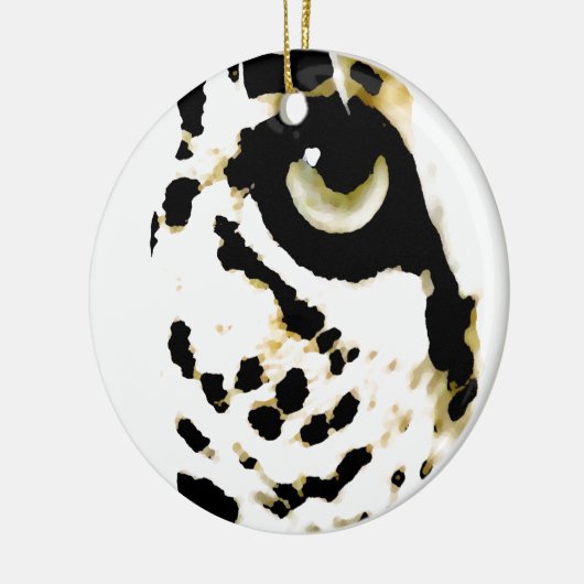 Leopard Eye Keramisch Ornament (Links)